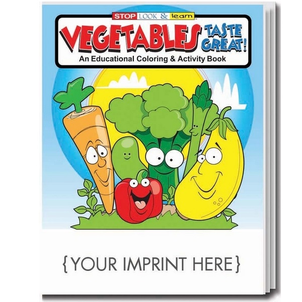 SC0428 Vegetables Taste Great! Coloring and Activity BOOK With Custom 